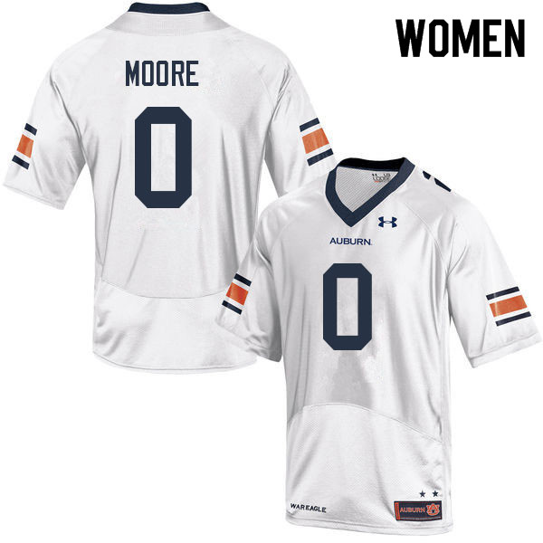 Women #0 Koy Moore Auburn Tigers College Football Jerseys Sale-White